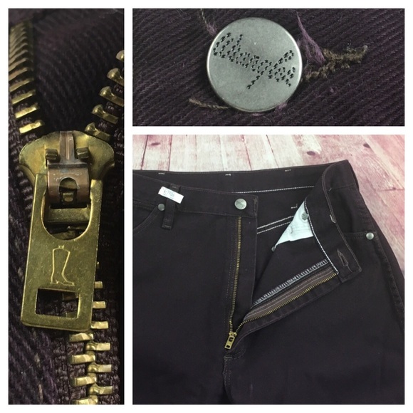 💸😻Wrangler Vintage burgundy jean size 13 junior - Picture 3 of 9